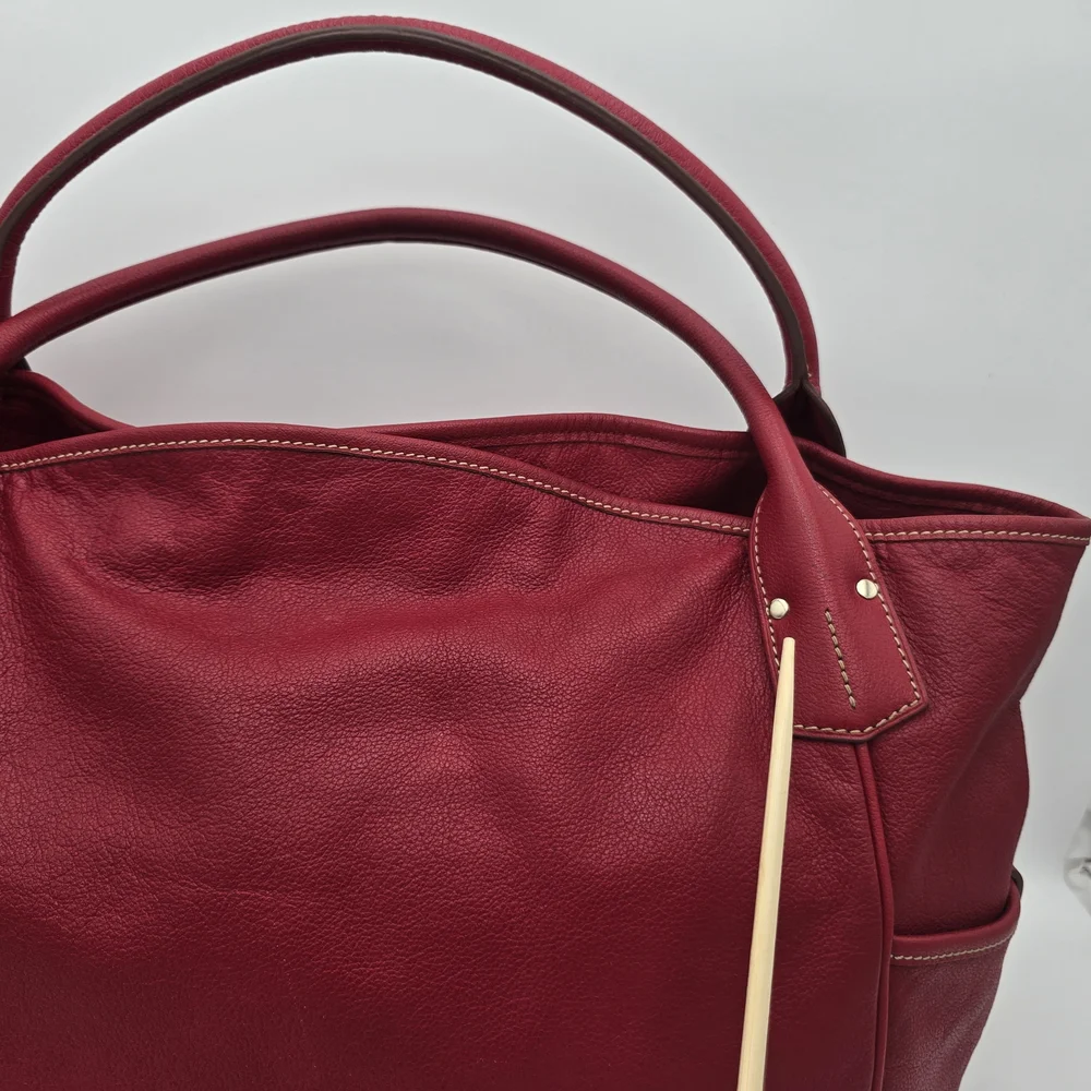 Dooney & Bourke Kristen Red Leather Tote Bag - Picture 7 of 16